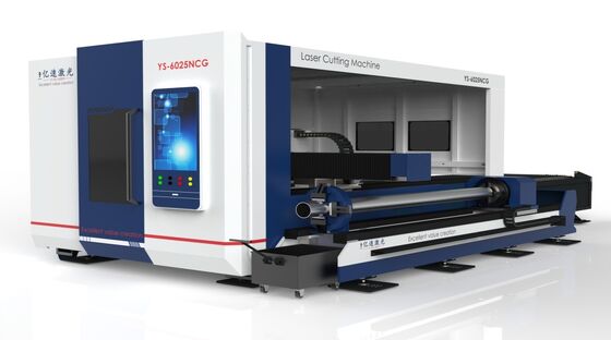 qualidade  Integrated Fiber Laser Cutting Machine With Large-scale Exchange Table And Surrounding Tube Plate fábrica